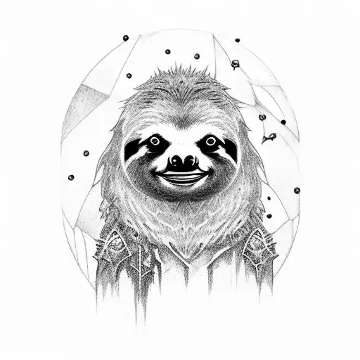 A Gothic-inspired Magic The Gathering Card Featuring A Sloth As The Main Character