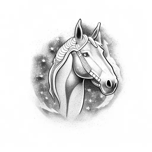 Horse Head Straight With Writing On The Head Saying Remeber Me