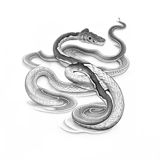 Sand From Broken Hour Glass Becoming A Snake