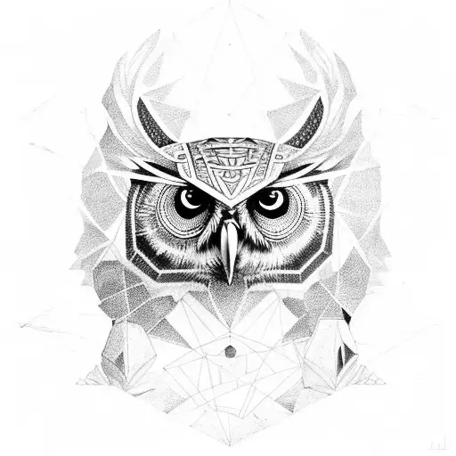 Streampunk Owl With Geometry