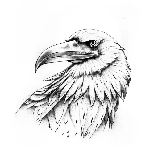 A Raven Standing On A Cross