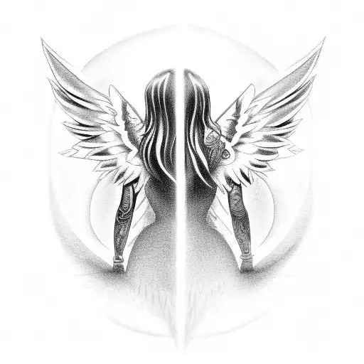 Angel Back Tattoo Similar To Gervonta Davis Back