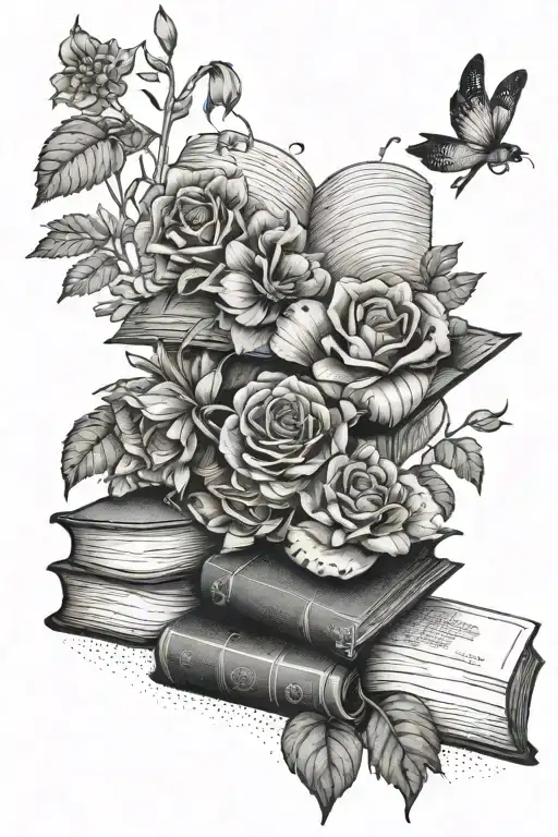 Books And Flowers And Nature Inspired