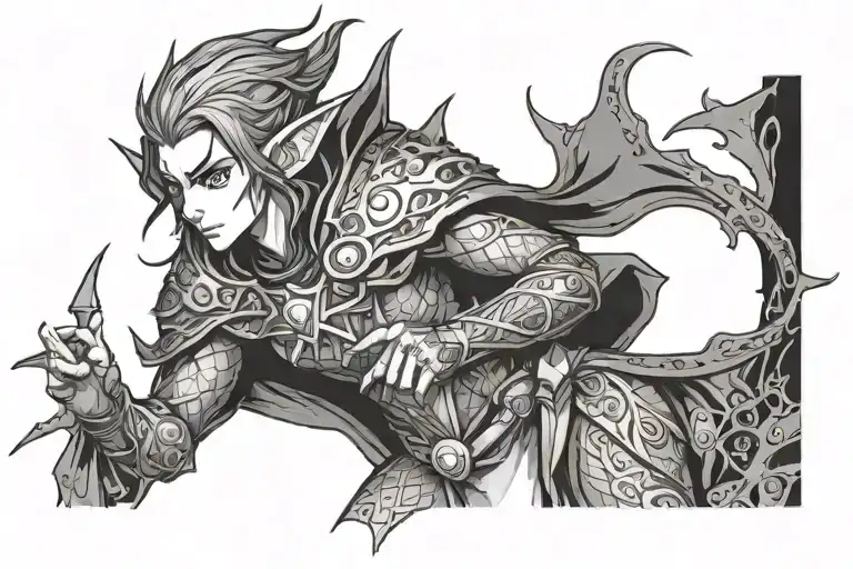 Anime Black Elf Dungeons And Dragons