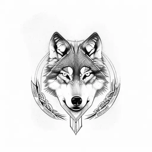 Wolf With Cletic Runes