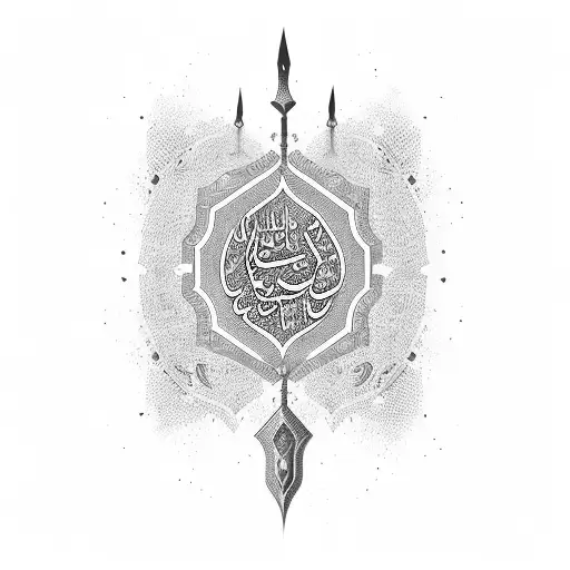 Arabic Calligraphy Spear