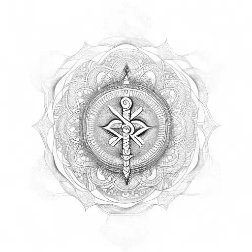 Create A Mandala-inspired Design Featuring A Christian Cross At The Center