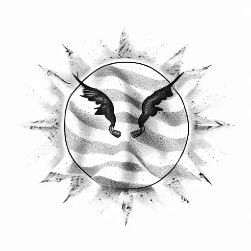 American Flag German Flag Together