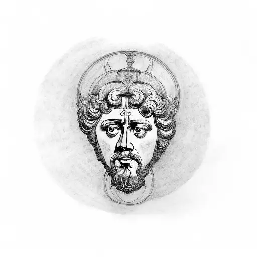 Portrait Of Marcus Aurelius With A Quote From His Meditations