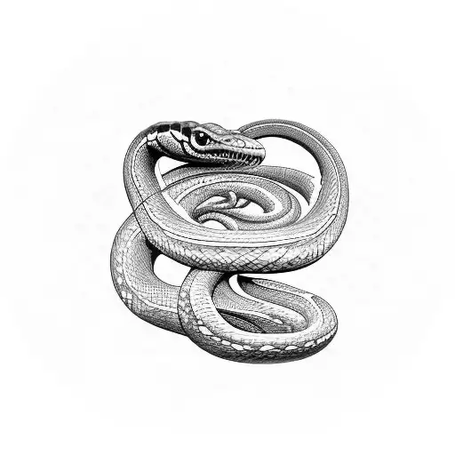 Beautiful Fierce Snake Slithering Up For Middle Finger