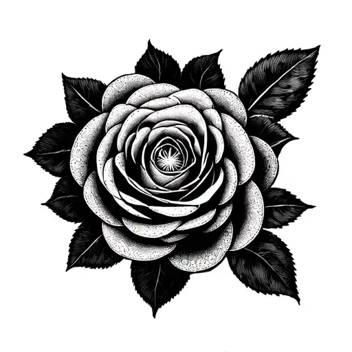 Sacred Geometry Mandala Rose Intertwined