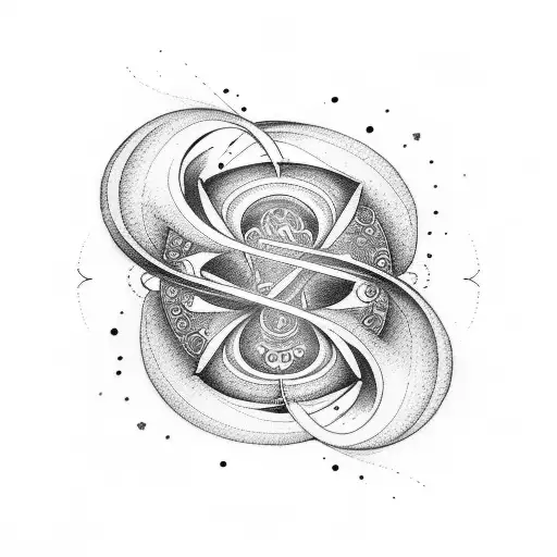 Small Hourglass Flowing Into An Infinity Symbol