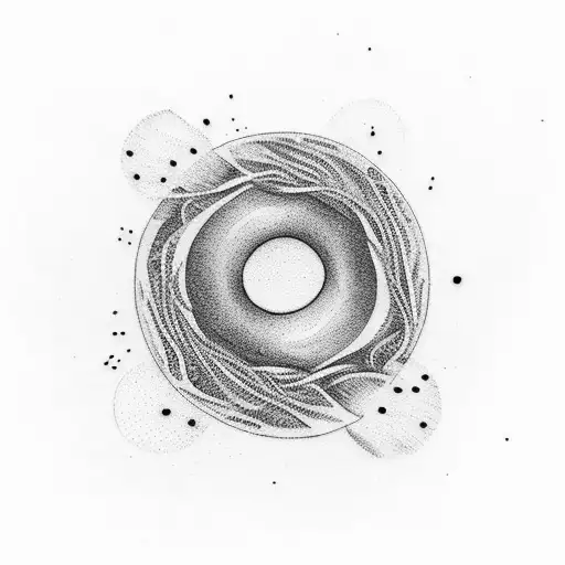 A Minimalist Tattoo Of A Black Hole