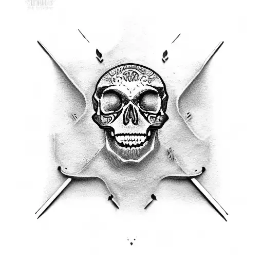 Skull And Crossed Pistola Gunslinger