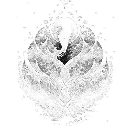 Ocean Wave With Writing