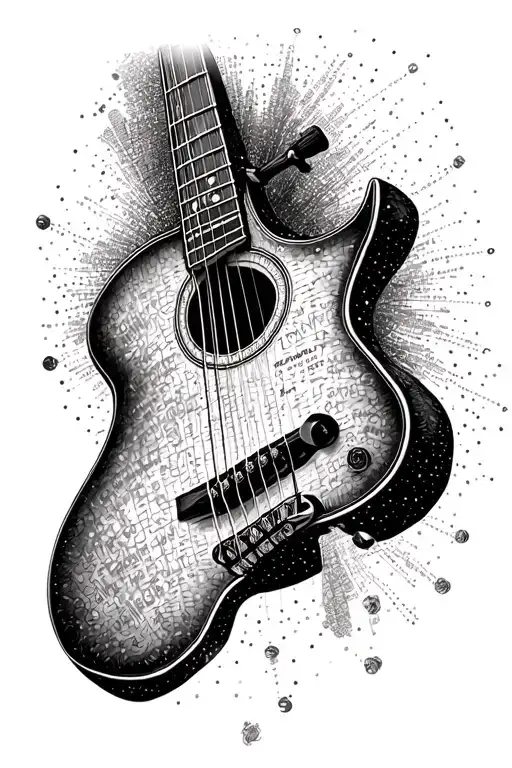 Guitar Strings With Names In The Strings Transforming