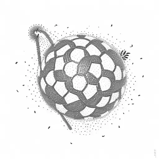 A Gardener Planting Flowers In The Shape Of A Football