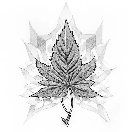 Design A Tattoo Of A Blok B Building With A Hidden Weed Leaf In The Architecture