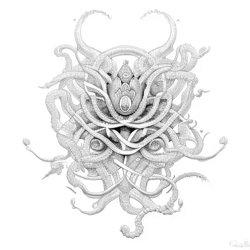 Medusa With Lotus Flowers