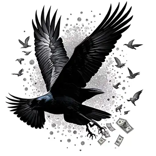 Crows Flying Away Money And Deep Quote