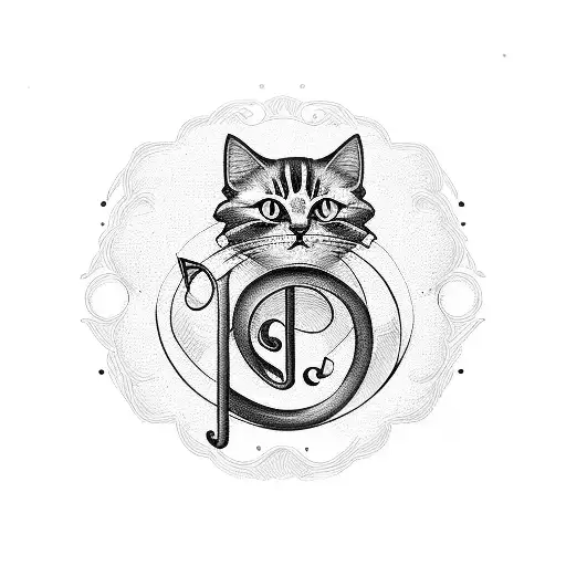 Bass Clef As Black Cat