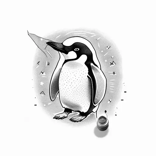 Penguin Encorporating The Letter D