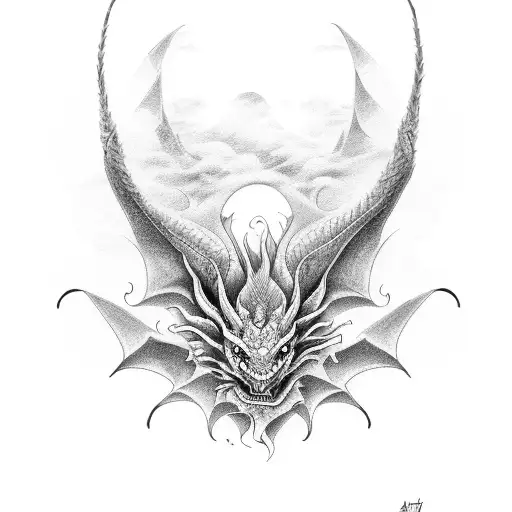 Dragon Black And Grey