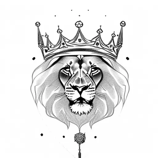 Lion With Crown And Roses Pocket Watch