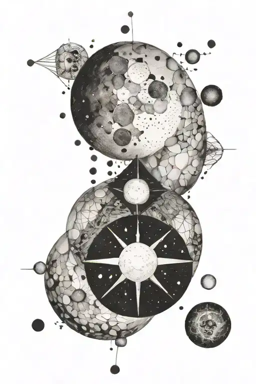 Moon And Small Boulder And Gemini Constillation