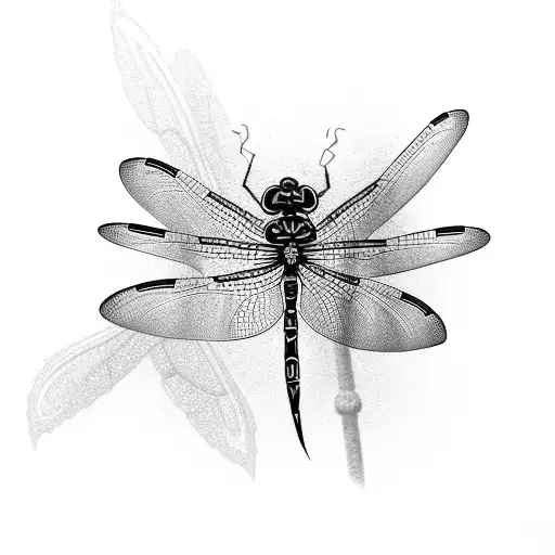 Dragonfly With 7 Roses