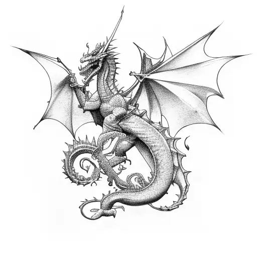 Knight With Dragon Amor