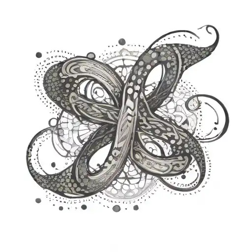 A Stylized Infinity Symbol With The Birthdates Of Your Son And Daughter Incorporated Into The Design