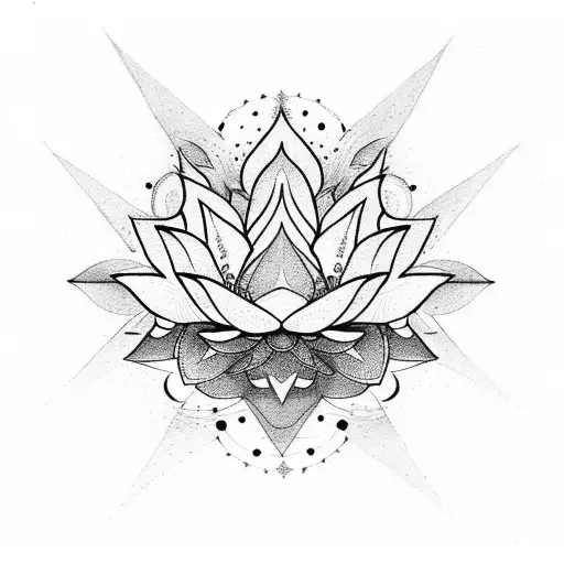 Geometric Lotus In Space