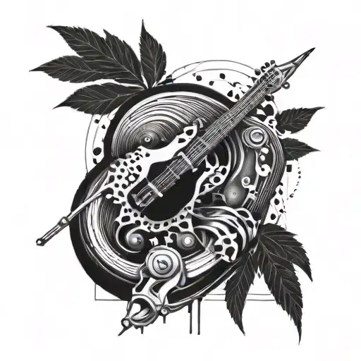 Create A Tattoo Design That Fuses The Adrenaline Of Extreme Sports With The Passion Of Music