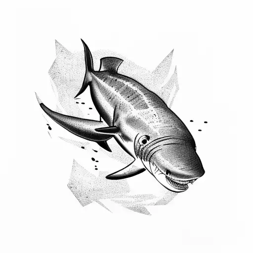 Small Shark With Cross Incorperated