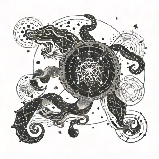 A Constellation Of Their Zodiac Sign Forming A Unique Pattern Across Their Skin