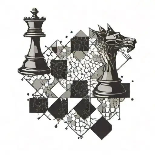 A Geometric Pattern Inspired By Chess Pieces With A Hidden Letter Element