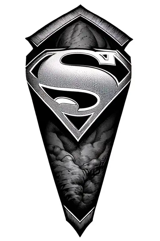 Superman Logo Tattoo Design