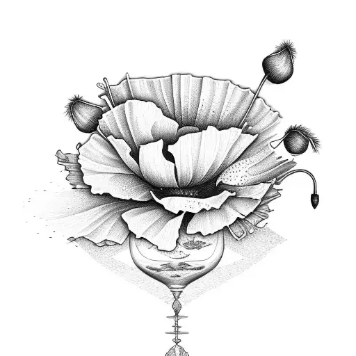Poppies With Hourglass