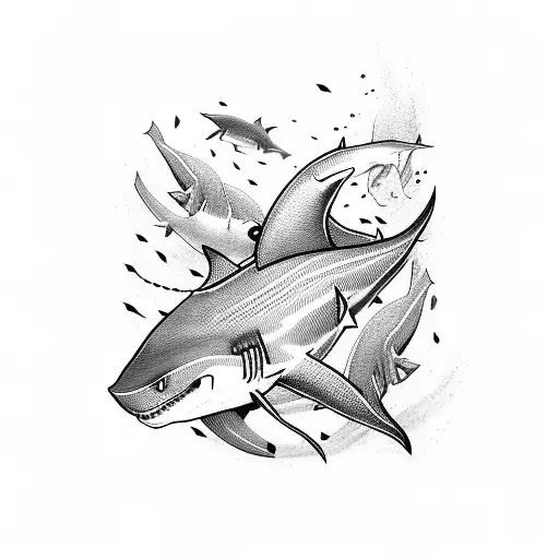 Small Shark With Cross Incorperated