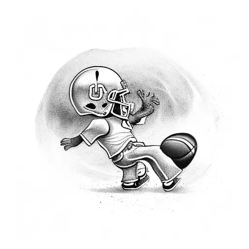 Kid With A Football Watching A Stadium