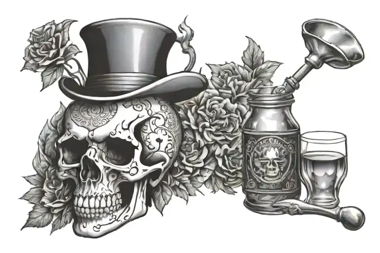 Skull And Alcohol