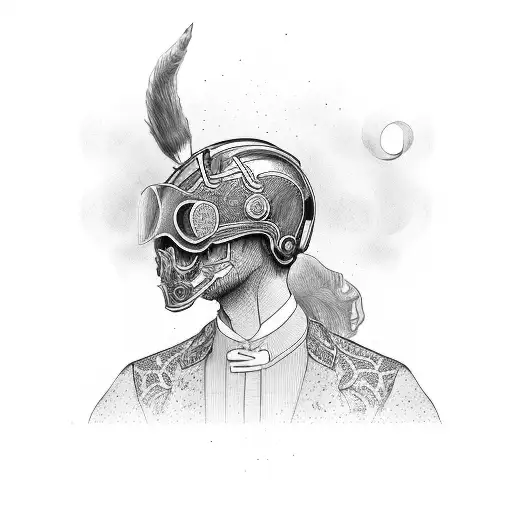 Father Riding At With Son Behind