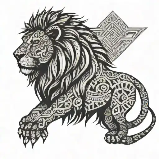 Inca Lion Geometric