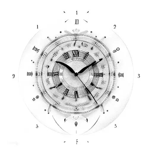 A Clock With Musical Symbols As The Numbers