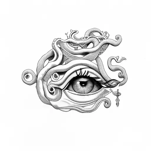 Ojos Y Cabello De Medusa