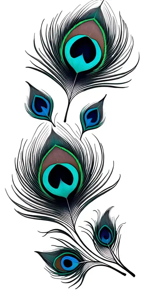 Peacock Feathers Seamless Pattern