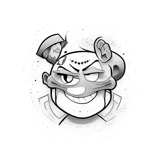 Make A Tattoo Design For My Arm With Ed Edd Eddy The Cartoon And A Jordan 3 Chicano Style