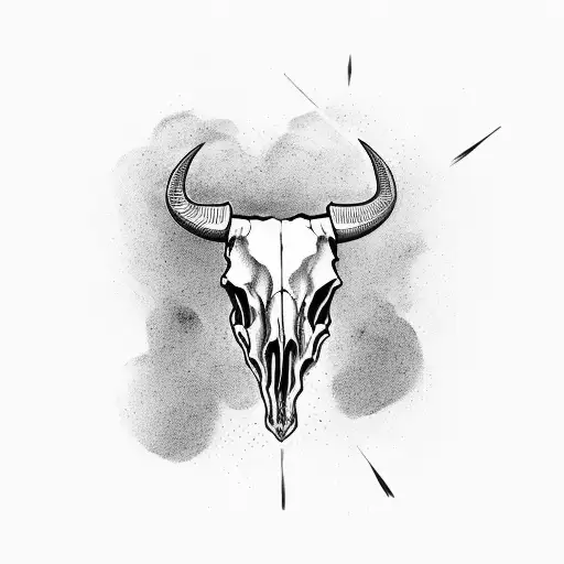 Bull Skull Ting And Yan