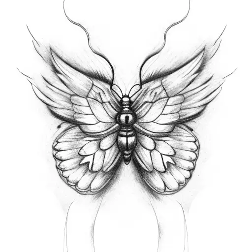 Butterfly With Wing On Fire